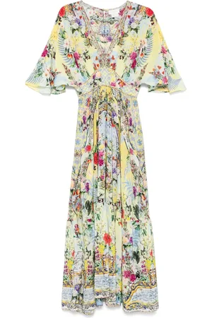 Camilla Ruffle-hem maxi dress