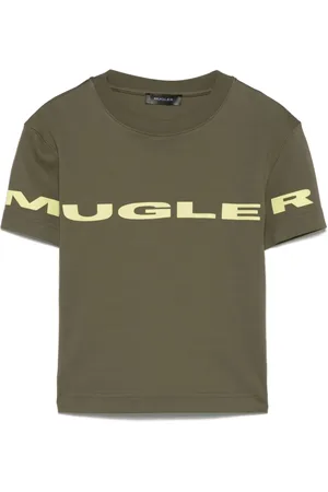 MUGLER Logo-appliqué T-shirt
