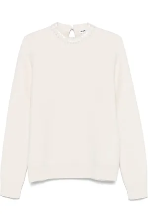 Jil Sander Beaded-collar sweater