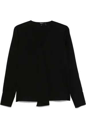 THEORY Silk georgette blouse