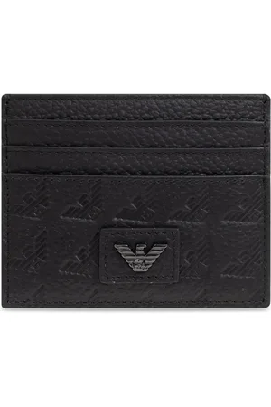 Emporio Armani Eagle-embossed leather card holder