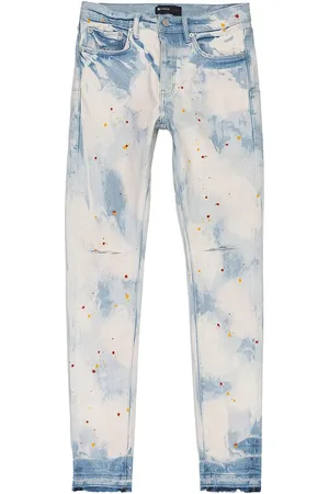 Purple Brand Splatter-detail bleached " " jeans