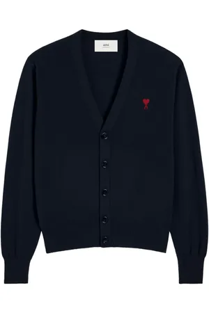Ami Ami De Coeur-embroidered merino cardigan