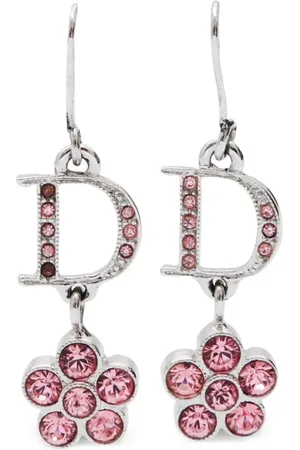 Dior 2000s flower drop earrings