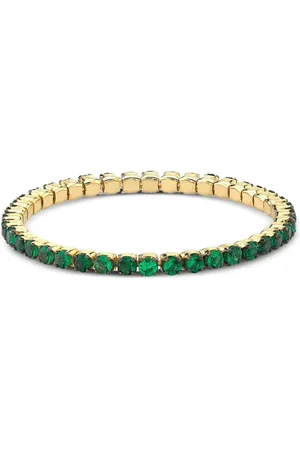 Shay 18K yellow green garnet single thread ring