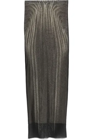 Jean Paul Gaultier Spiral mesh maxi skirt