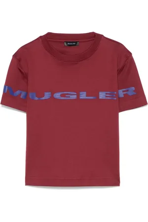 MUGLER Logo-appliqué T-shirt