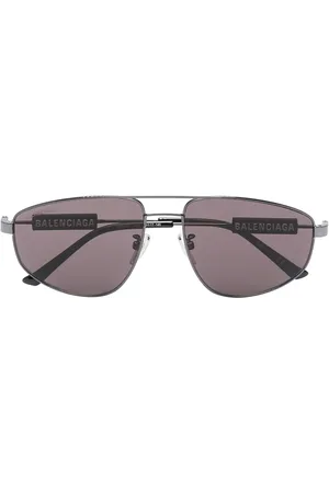 Balenciaga Double-bridge pilot-frame sunglasses