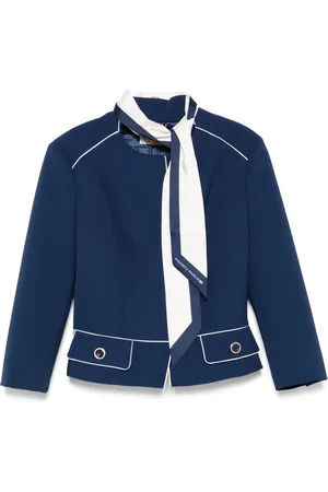 Elisabetta Franchi Attached-scarf crepe jacket