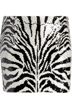 Cinq A Sept Sequin Zebra skirt