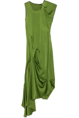 Victoria Beckham Draped tuck-detail midi dress