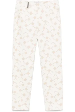 PESERICO SIGN Geometric-print trousers