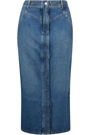 IRO Denim midi skirt