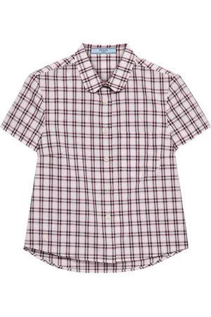 Prada Check-print cotton shirt