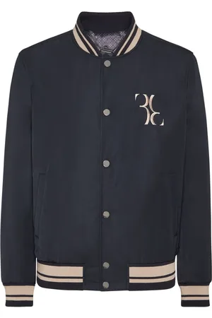BILLIONAIRE Logo-embroidered bomber jacket
