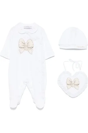 MONNALISA Bow-print babygrow set