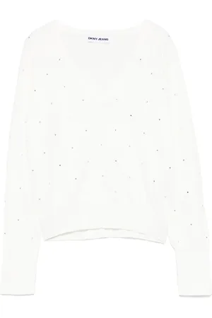 DKNY Studs V-neck sweater