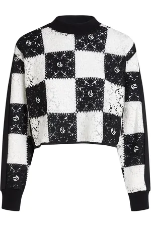 Karl Lagerfeld Crochet cropped sweater