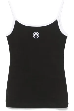 Marine Serre Moon Logo Ribbed tank top