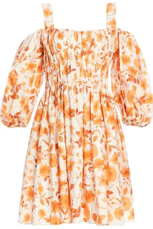 VASILIKI Floral-print pleated dress