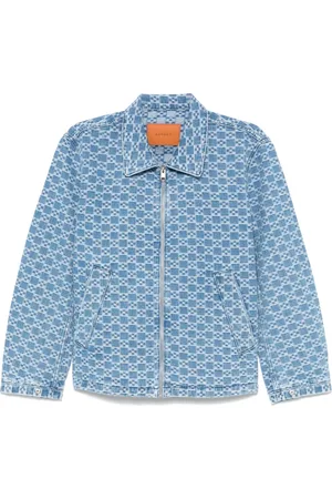 Sandro Patterned-jacquard denim jacket