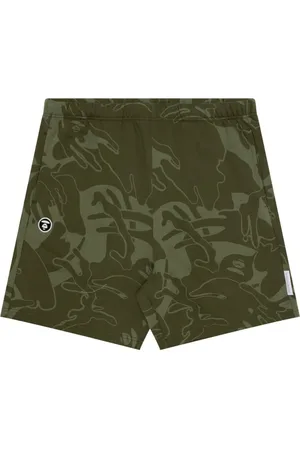 A Bathing Ape Logo-print jacquard shorts