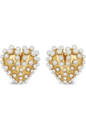 Oscar de la Renta Heart clip earrings