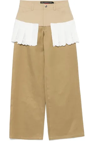 Andersson Bell Lace-pleats trousers