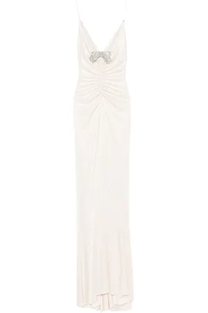 NISSA Bow-detailed maxi dress