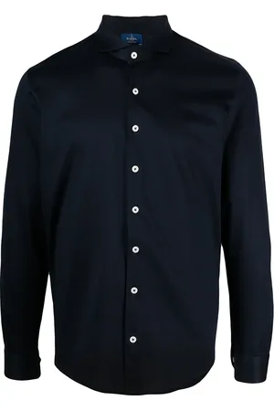 BARBA Jersey cotton button-up shirt