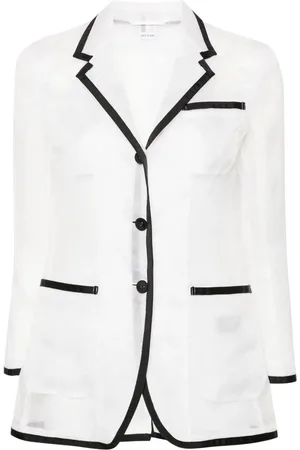 Thom Browne Semi-sheer organza blazer