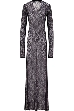 LANEUS Chantilly lace maxi dress