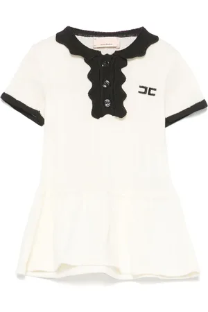 Elisabetta Franchi Embroidered-logo dress