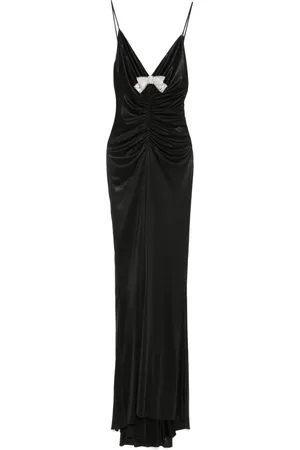 NISSA Bow-detailed maxi dress