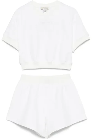 Twin-Set Logo-embossed shorts set