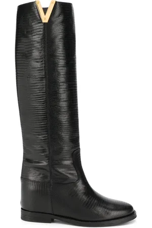 Via Roma V-notch knee boots