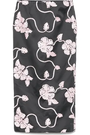 ROTATE Appliqué pencil skirt
