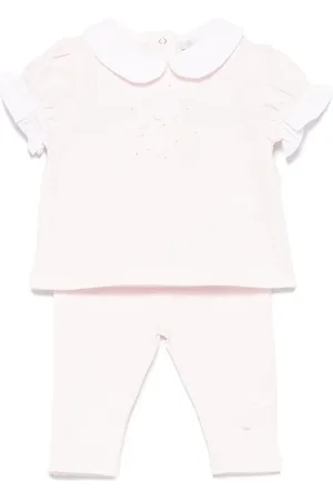 PATACHOU Butterfly-appliqué trousers set