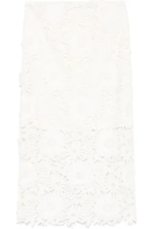 ROTATE 3D lace pencil skirt