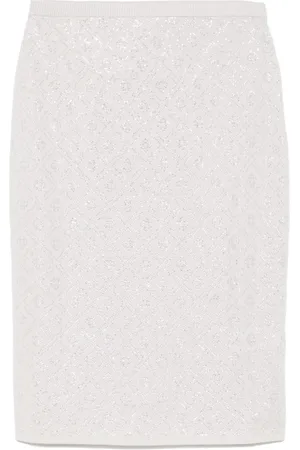 Casablanca Crystal-monogram skirt