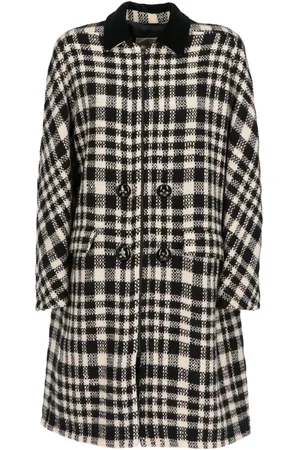 VALENTINO GARAVANI 1980s double-breasted checked coat