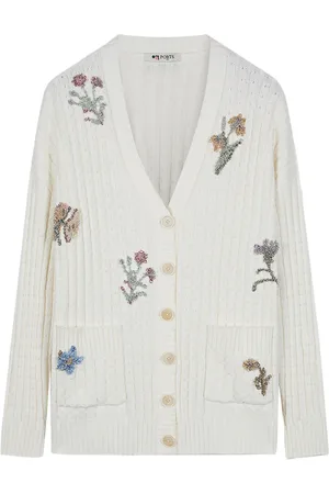 PORTS 1961 Floral-appliqué cardigan