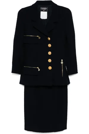 CHANEL 1990-2000s Setup Suit Jacket Skirt