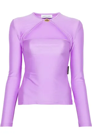 Marine Serre Draped jersey top
