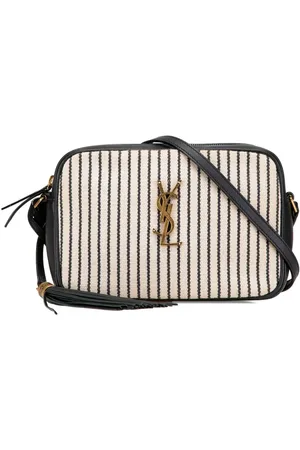 Saint Laurent 2022 Striped Canvas Monogram Lou Camera Bag crossbody bag