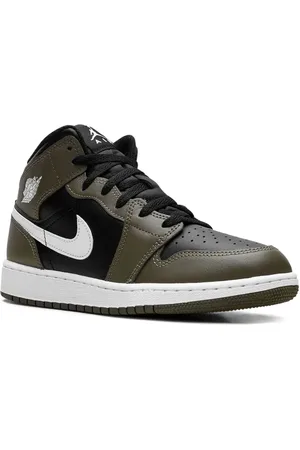 Jordan Jordan 1 Mid " /White/Medium Olive" sneakers