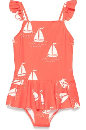 Mini Rodini Sailing boats-print swimsuit