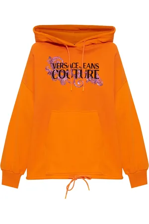VERSACE Logo-appliqué hoodie
