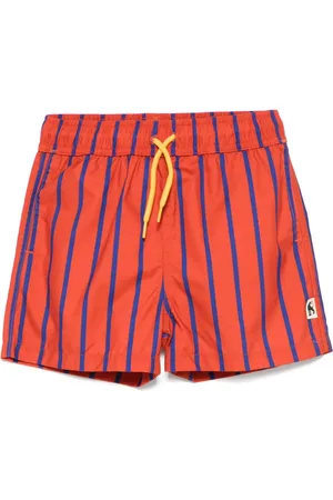 Mini Rodini Vertical stripe-print swimshorts