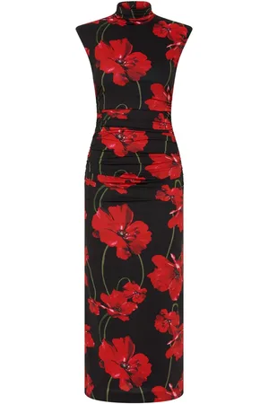 Rebecca Vallance Poppy Fields midi dress